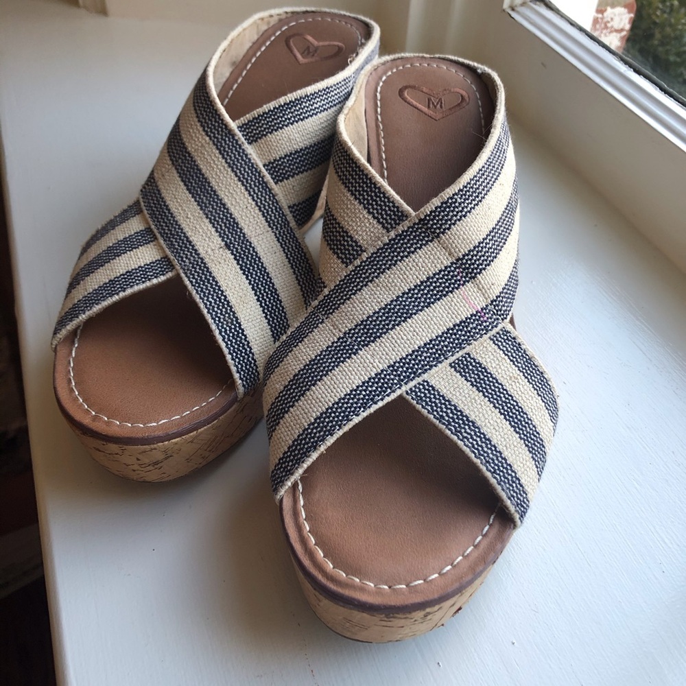 Madeline Cork Mule Wedges
